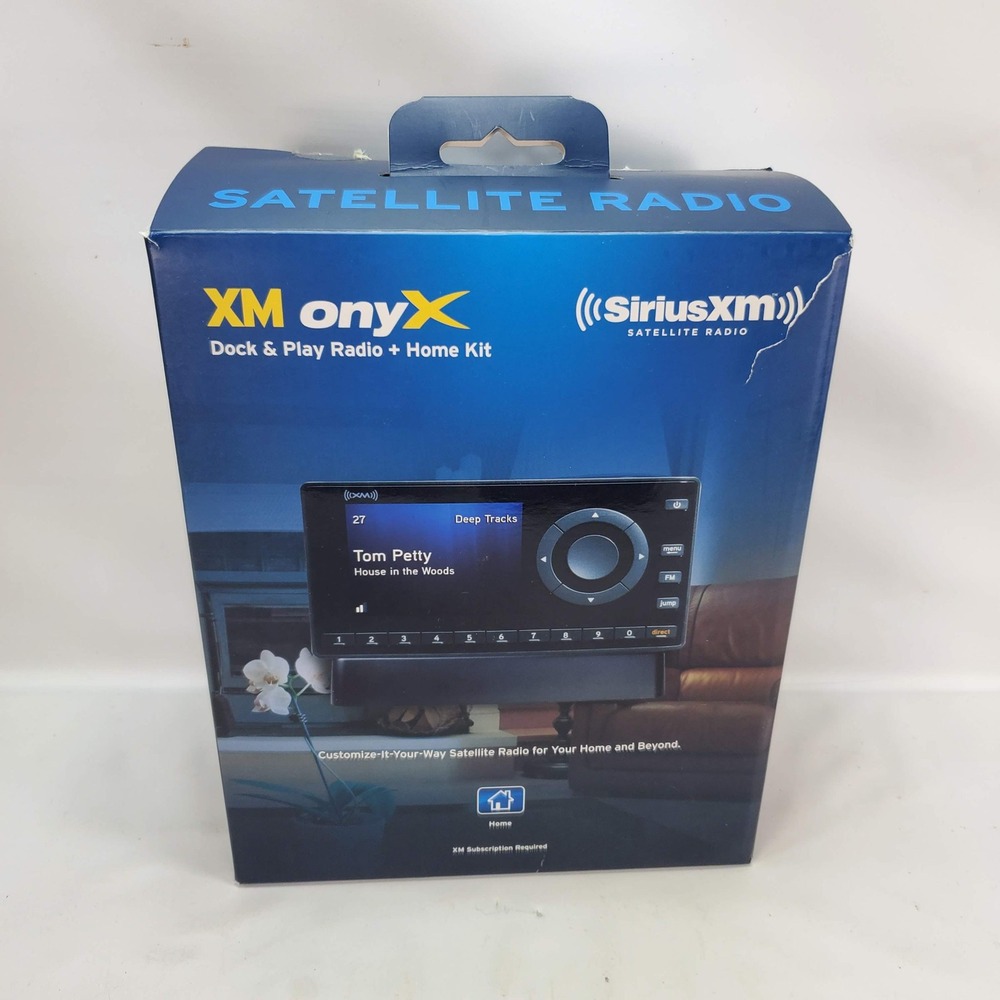 XM Onyx Satellite Radio Home Kit Black XDNX1V1 Color Display Remote Control
